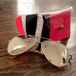 SEAFOLLY Gold Aviator Sunglasses